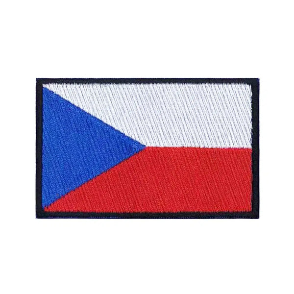 Czech Republic Flag Patch - Iron On/Hook & Loop Patch