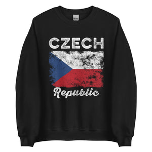 Czech Republic Flag Vintage - Czech Flag Sweatshirt