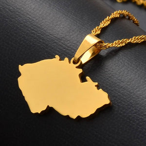 Czech Republic Map Necklace