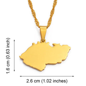 Czech Republic Map Necklace