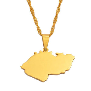 Czech Republic Map Necklace