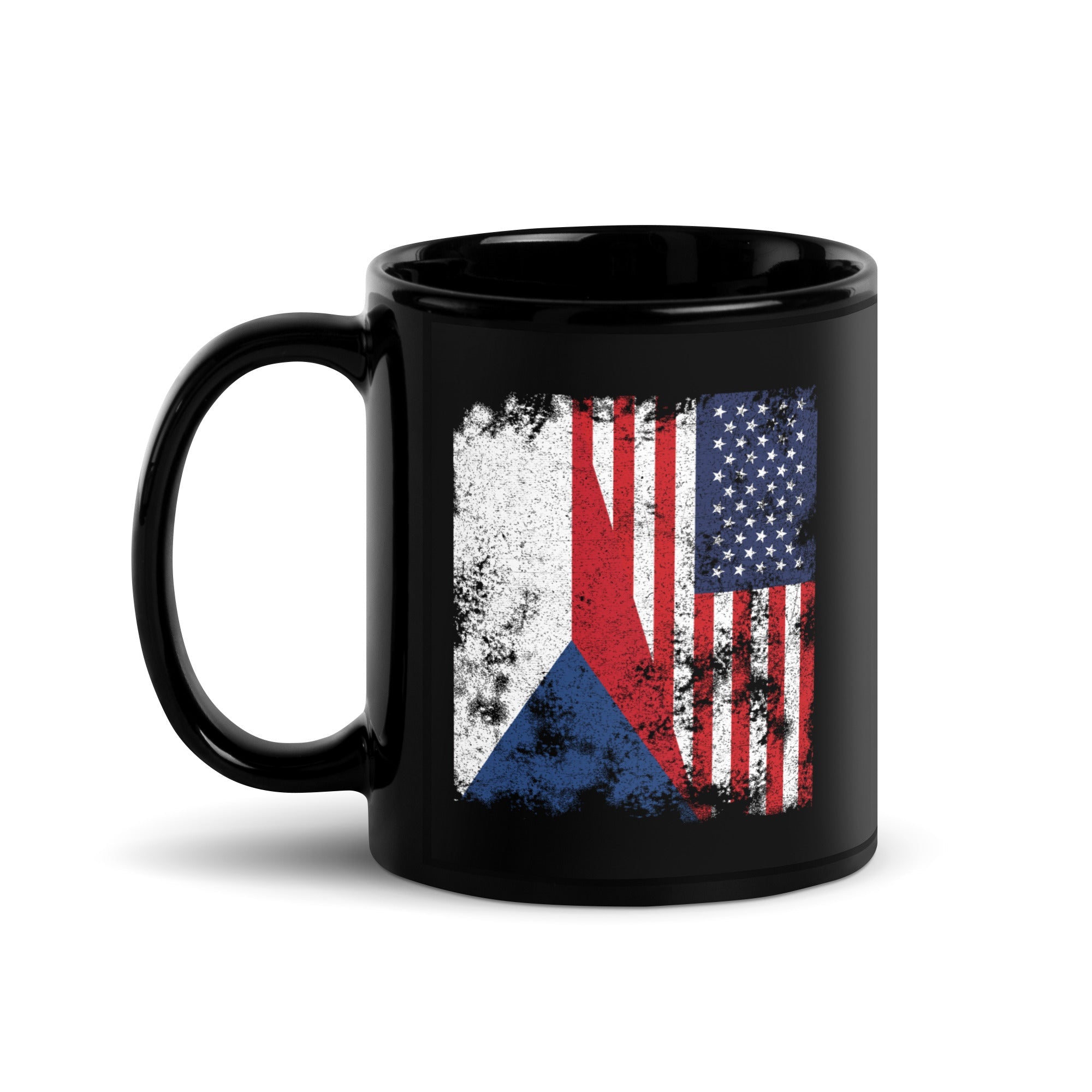 Czech Republic USA Flag - Half American Mug