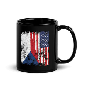 Czech Republic USA Flag - Half American Mug