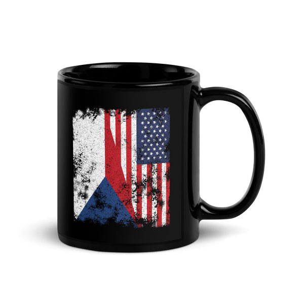 Czech Republic USA Flag - Half American Mug