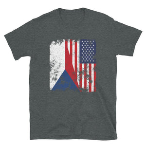 Czech Republic USA Flag - Half American T-Shirt