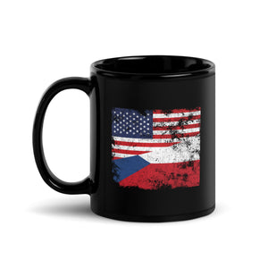 Czech Republic USA Flag Mug