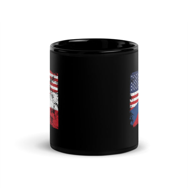 Czech Republic USA Flag Mug