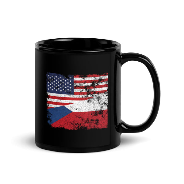 Czech Republic USA Flag Mug