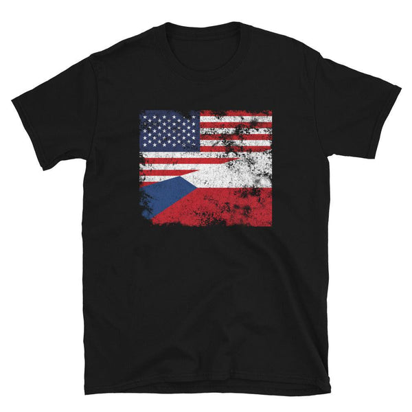 Czech Republic USA Flag T-Shirt