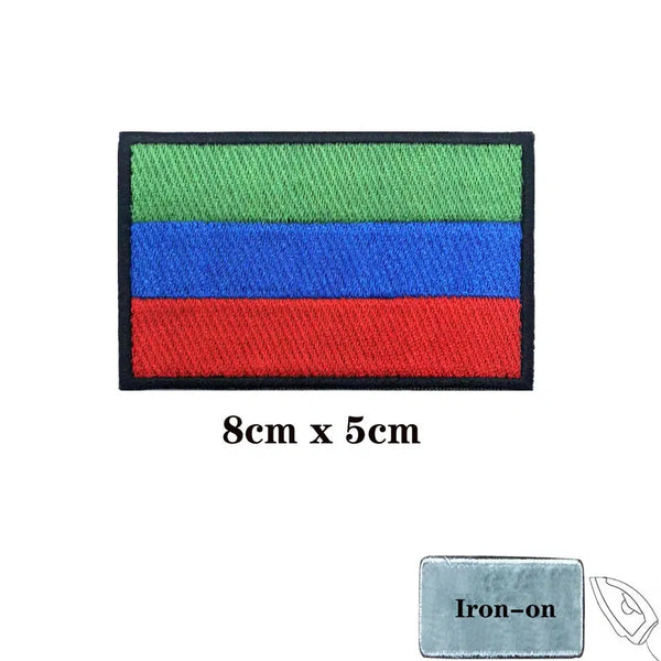 Dagestan Flag Patch - Iron On/Hook & Loop Patch