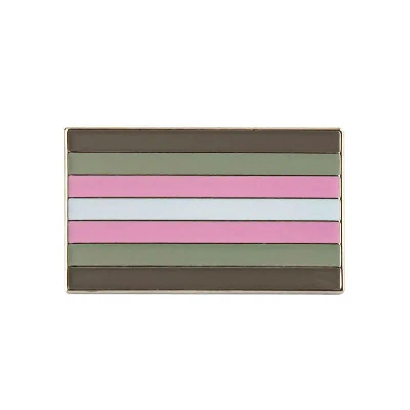 Demigirl Pride Flag Lapel Pin - LGBTQIA2S+ Enamel Pin Flag