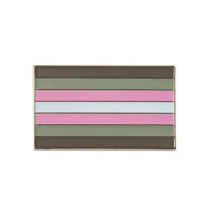 Demigirl Pride Flag Lapel Pin - LGBTQIA2S+ Enamel Pin Flag