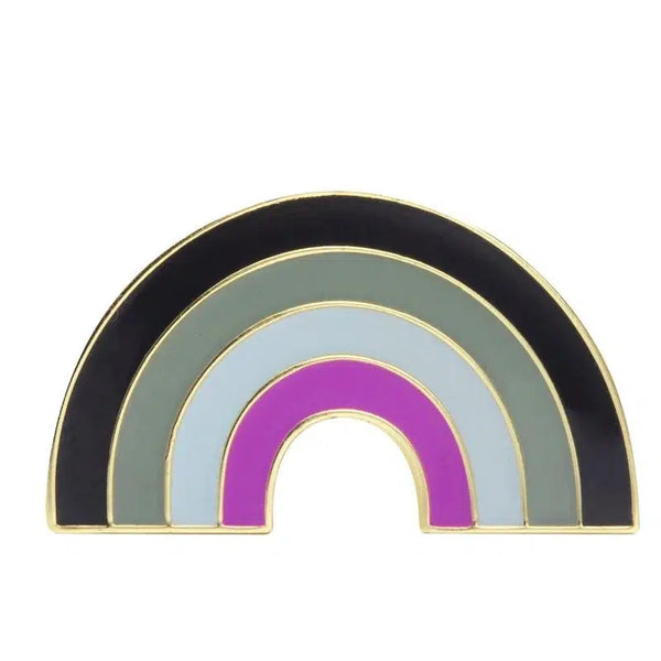 Demisexual Pride Flag Lapel Pin - LGBTQIA2S+ Enamel Pin Flag