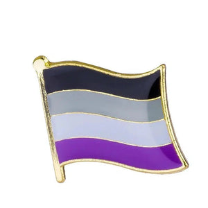 Demisexual Pride Flag Lapel Pins - LGBTQIA2S+ Enamel Pin Flag