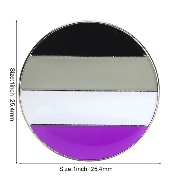 Demisexual Pride Flag Lapel Pins - LGBTQIA2S+ Enamel Pin Flag