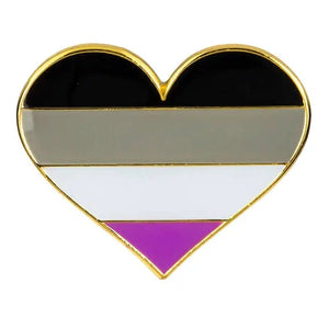 Demisexual Pride Flag Lapel Pins - LGBTQIA2S+ Enamel Pin Flag