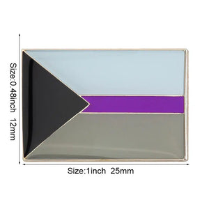 Demisexual Pride Flag Lapel Pins - LGBTQIA2S+ Enamel Pin Flag