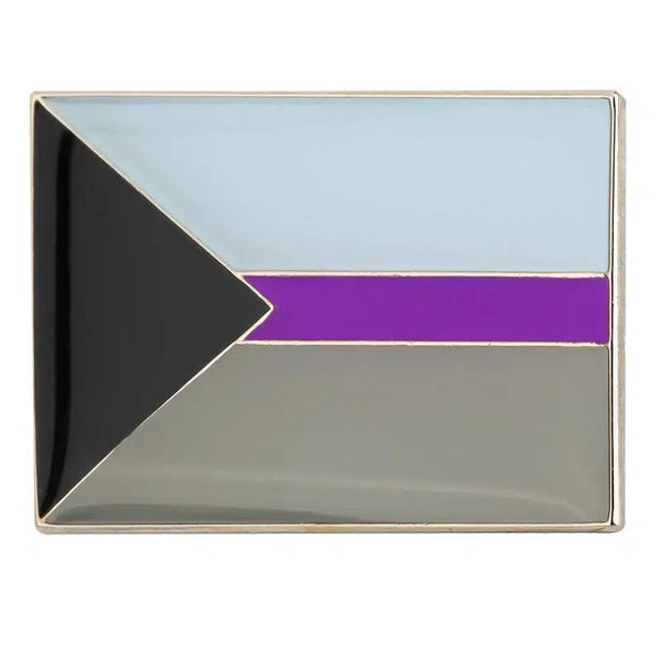 Demisexual Pride Flag Lapel Pins - LGBTQIA2S+ Enamel Pin Flag