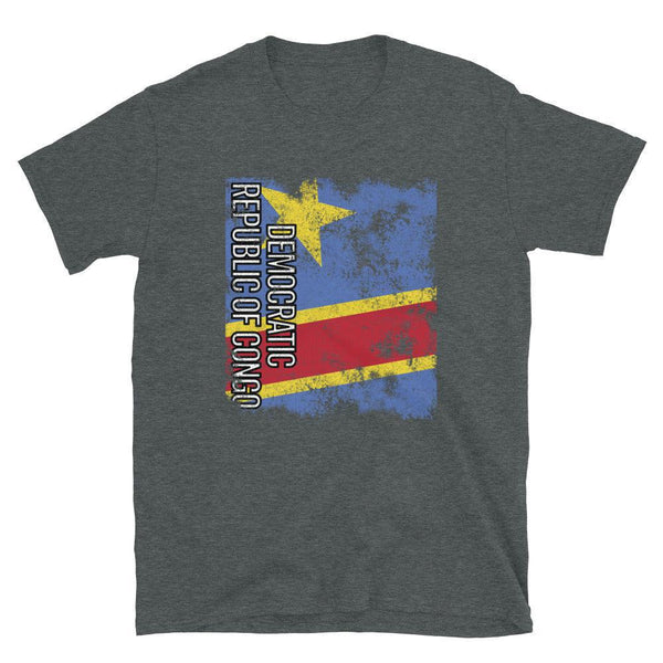 Democratic Republic Of The Congo Flag Distressed T-Shirt