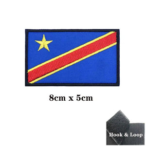 Democratic Republic of Congo Flag Patch - Iron On/Hook & Loop Patch