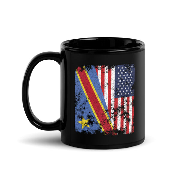 Democratic Republic of Congo USA Flag Mug