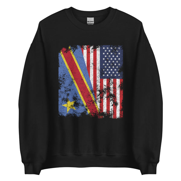 Democratic Republic of Congo USA Flag Sweatshirt