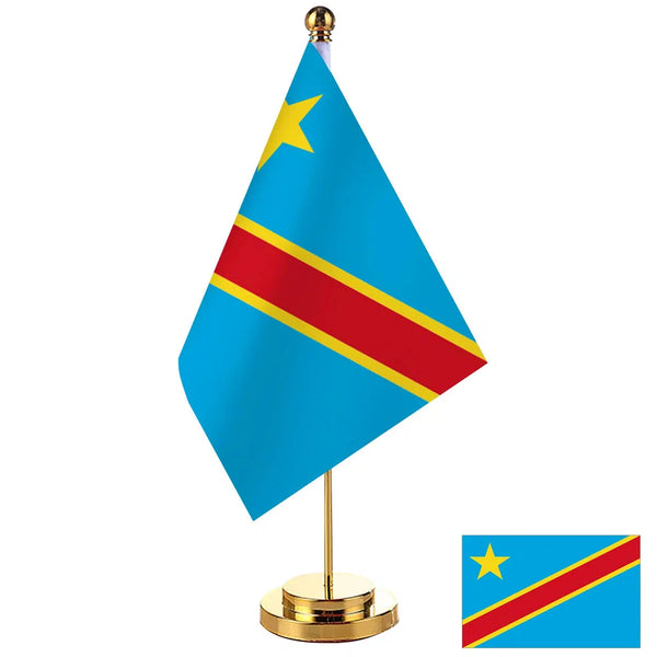 Democratic Republic of the Congo Desk Flag - Small Office Table Flag