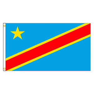 Democratic Republic of the Congo Flag - 90x150cm(3x5ft) - 60x90cm(2x3ft)