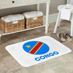 Democratic Republic of the Congo Flag Doormat - Welcome Mat for Bath and Front Door