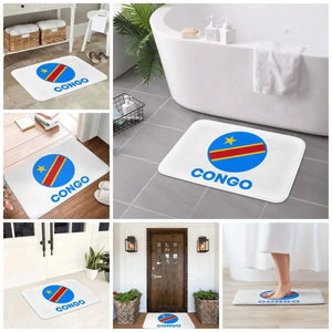 Democratic Republic of the Congo Flag Doormat - Welcome Mat for Bath and Front Door