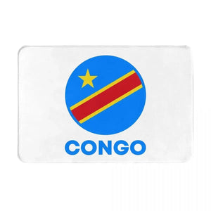 Democratic Republic of the Congo Flag Doormat - Welcome Mat for Bath and Front Door