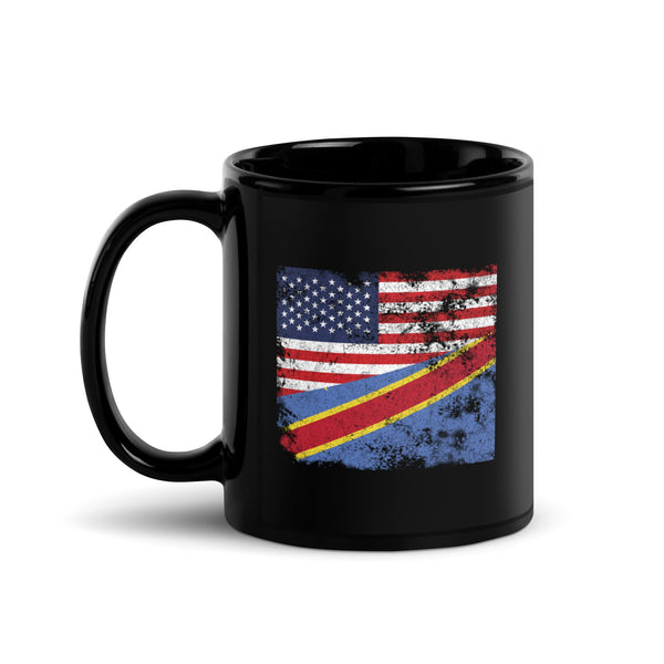 Democratic Republic of the Congo USA Flag Mug