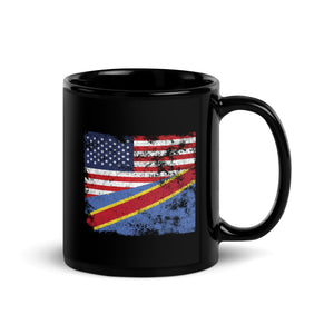 Democratic Republic of the Congo USA Flag Mug