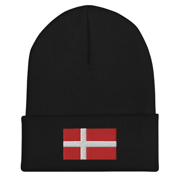 Denmark Flag Beanie - Embroidered Winter Hat