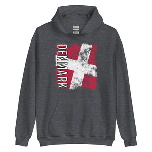 Denmark Flag - Distressed Flag Hoodie