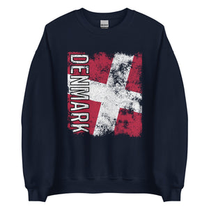 Denmark Flag - Distressed Flag Sweatshirt