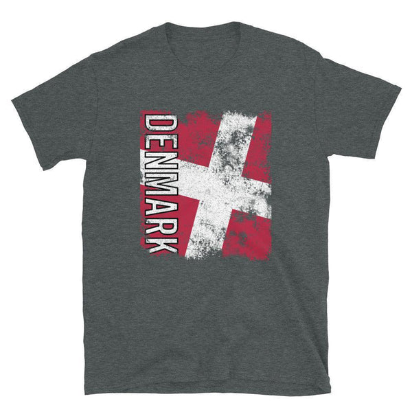 Denmark Flag Distressed T-Shirt
