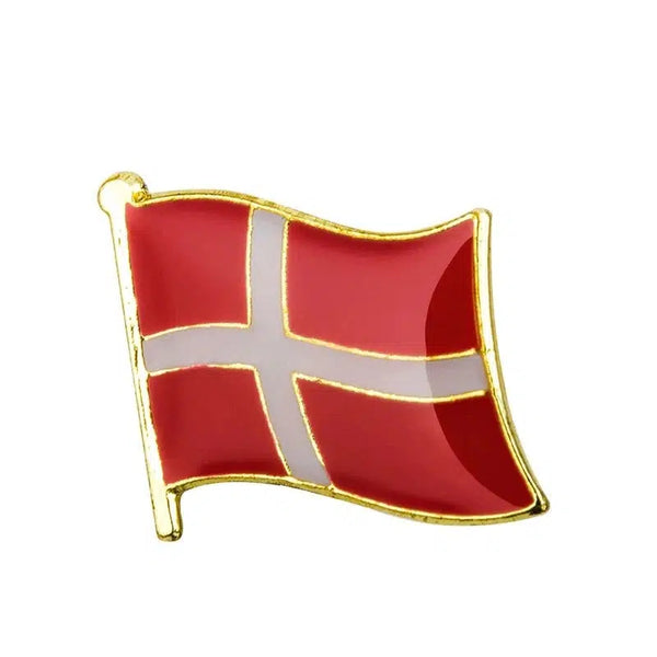 Denmark Flag Lapel Pin - Enamel Pin Flag