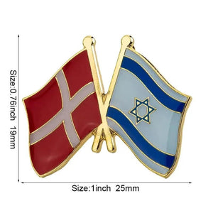 Denmark Friendship Flag Lapel Pin Collection - Enamel Pin Flag