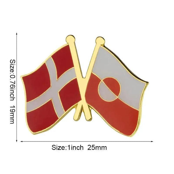 Denmark Friendship Flag Lapel Pin Collection - Enamel Pin Flag