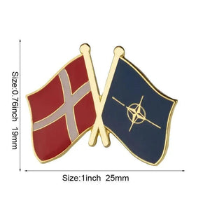 Denmark Friendship Flag Lapel Pin Collection - Enamel Pin Flag