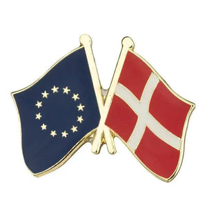 Denmark Friendship Flag Lapel Pin Collection - Enamel Pin Flag