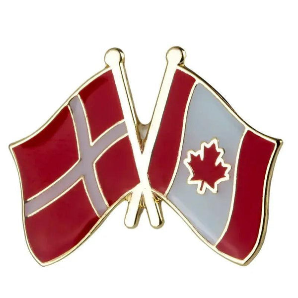 Denmark Friendship Flag Lapel Pin Collection - Enamel Pin Flag