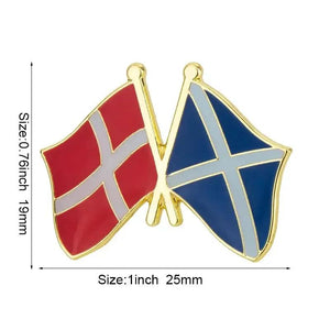 Denmark Friendship Flag Lapel Pin Collection - Enamel Pin Flag