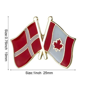 Denmark Friendship Flag Lapel Pin Collection - Enamel Pin Flag