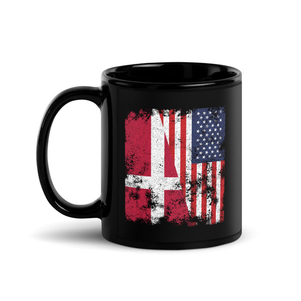 Denmark USA Flag - Half American Mug