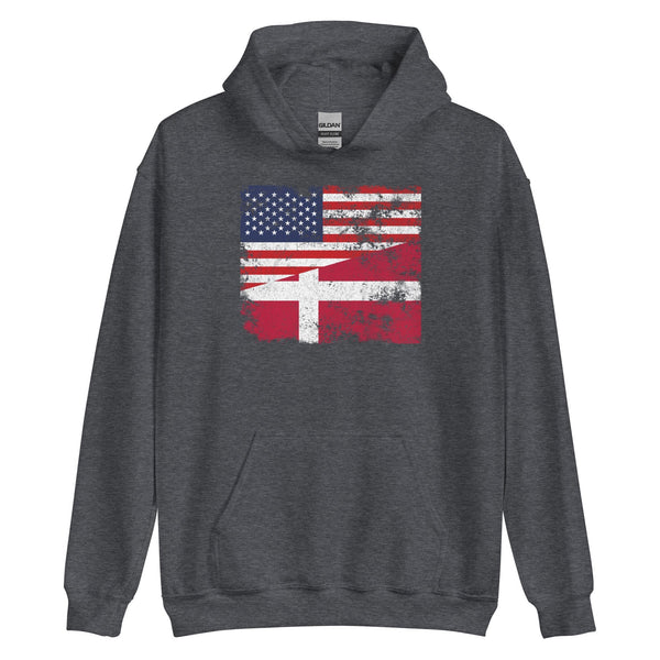 Denmark USA Flag Hoodie