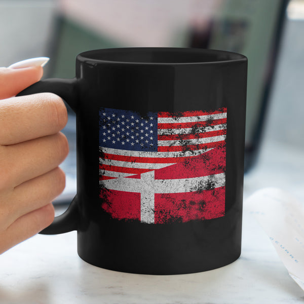 Denmark USA Flag Mug