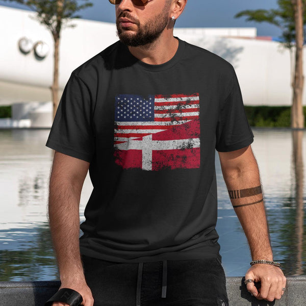 Denmark USA Flag T-Shirt