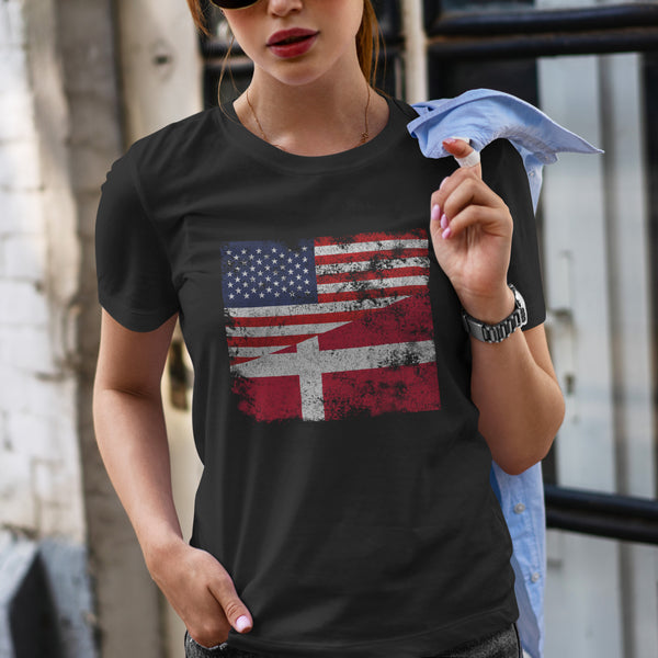 Denmark USA Flag T-Shirt